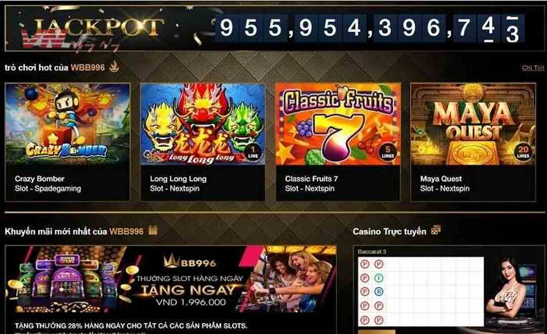 Tham gia cá cược casino online trên wbb996