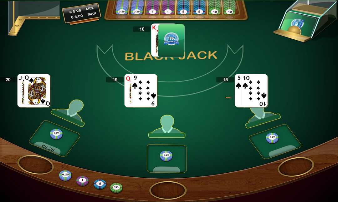 King’s Poker nổi tiếng còn có trò Blackjack