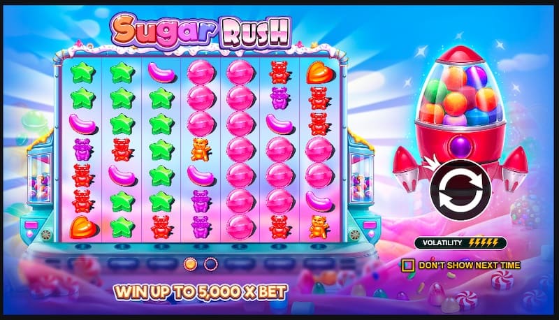 Sugar Rush là tựa game nổ hũ có tỷ lệ thắng cược đến 128 lần